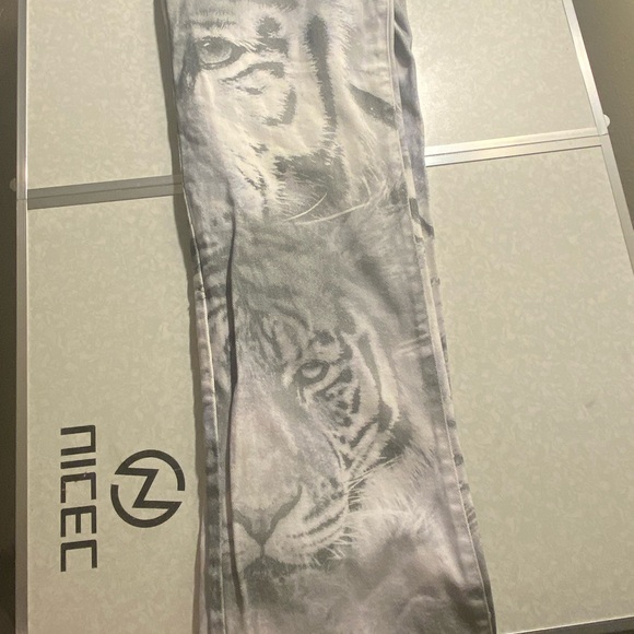 JADED LONDON ANIMAL PRINT JEANS W26 NEW WITHOUT TAG - Picture 1 of 7